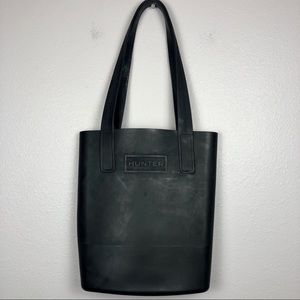 Hunter Black Rubber Tote Bag